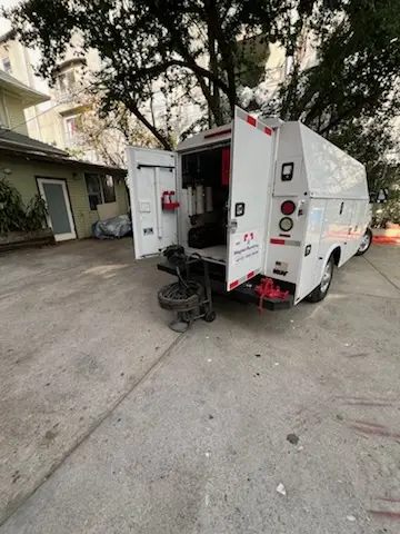 Magnet Plumbing service vehicle on-site for Faucet Repair in Indiantown